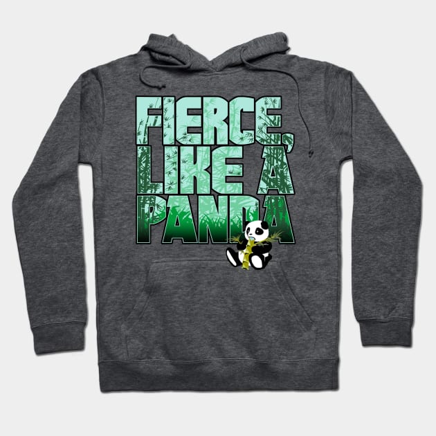 Panda Fierce Hoodie by cfdunbar